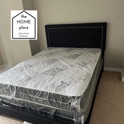 🚨 Package Deal!!! 🚨 Brand New Queen Bed Frame  With FREE Mattress And Box Spring, In Stock Ready For Delivery TODAY!! 🚚 