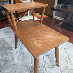 Vintage Wooden End Table