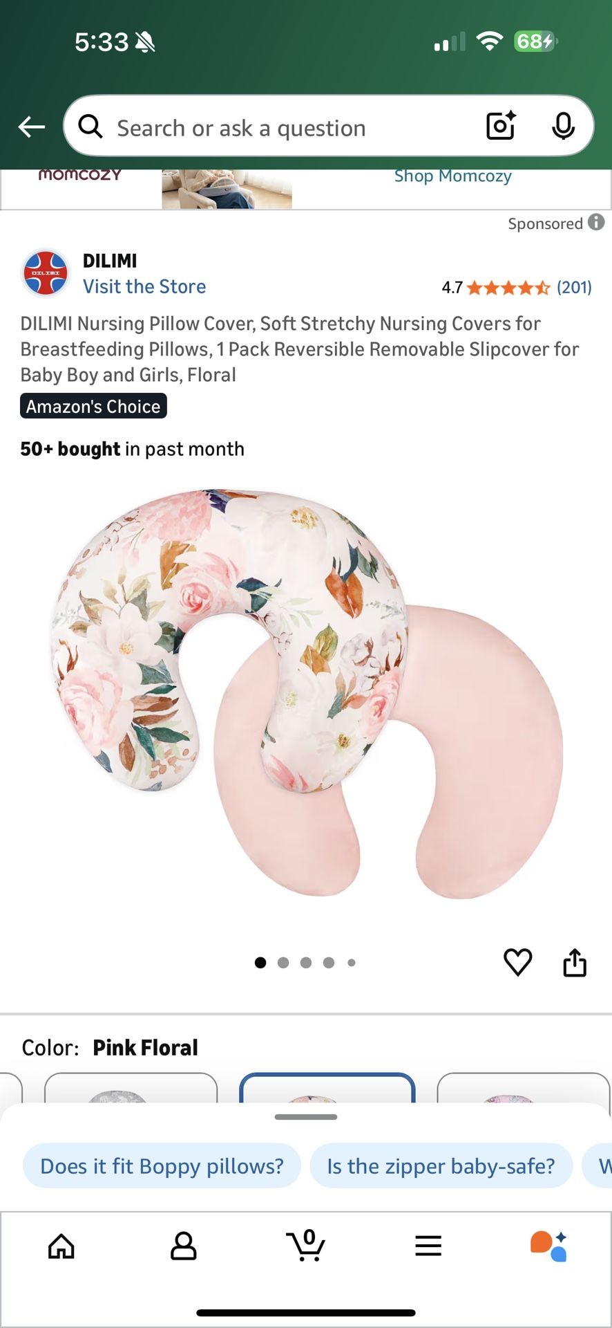 NEVER USED Nursing pillow cases (2)