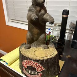 1984 Grizzly Beer Store Display 15” Tall 