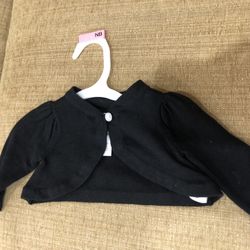 New With Tags Newborn Black Cardigan 