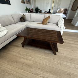 Dark Wood Coffee Table 