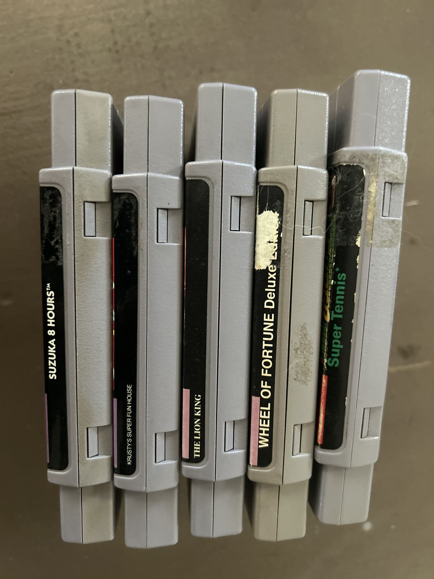 Super Nintendo Video Games. Five Games. Used. As Is