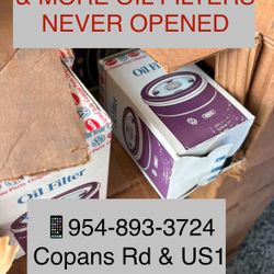 BOXES OF BRAND NEW OIL FILTERS 