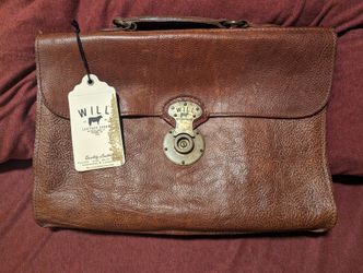 Will Leather Goods Jacques Briefcase Cognac Rare Discontinued