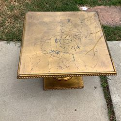 Antique HOLLYWOOD REGENCY Table Glass Top Amazing Pick Up Sylmar 