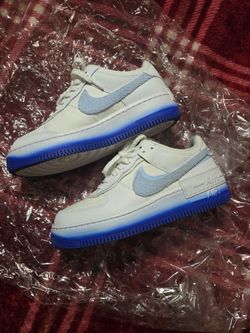 Women Nike Air Force 1 Shadow White Blue Sneakers Size 9
