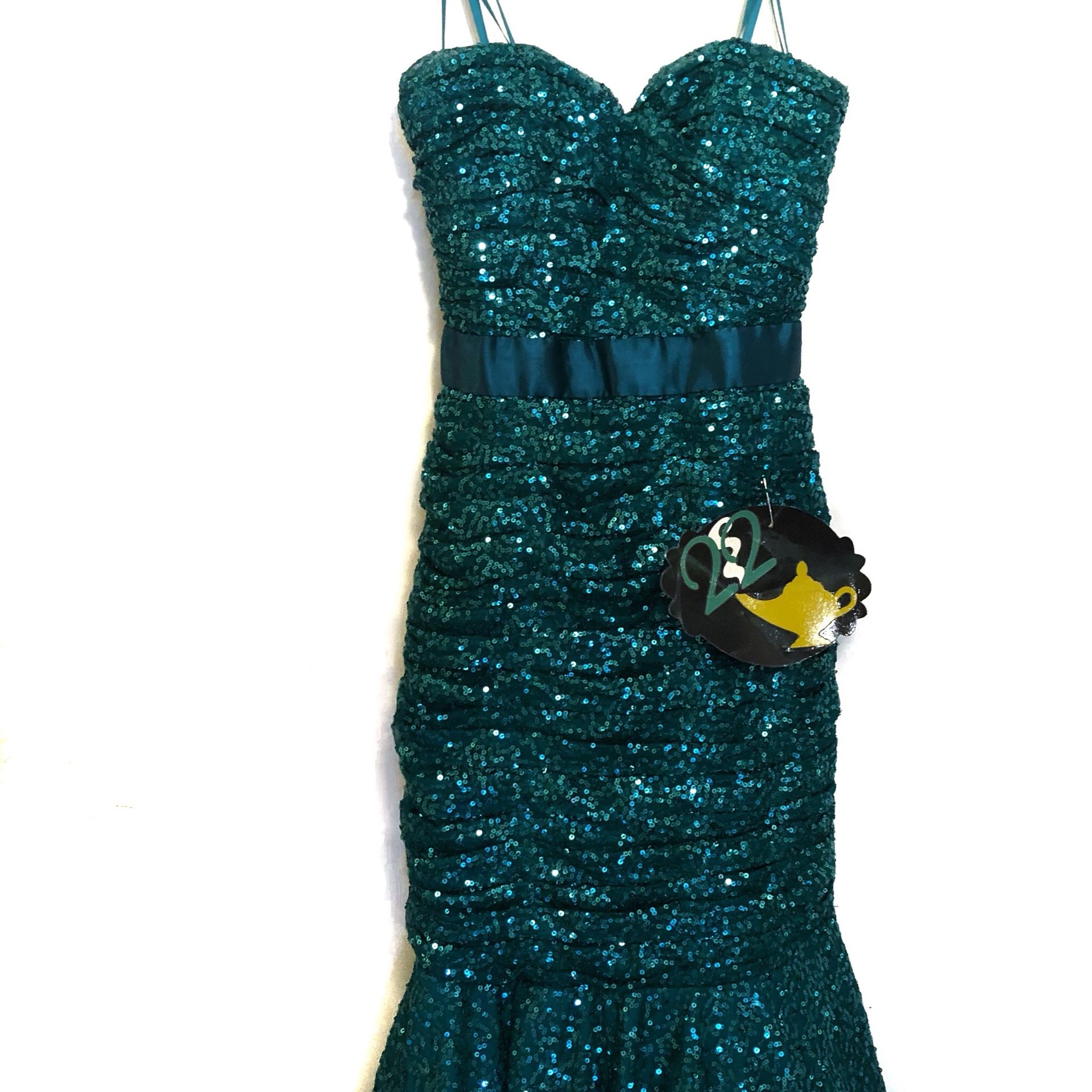 Sequin Green Trumpet Mermaid Formal Prom Dress