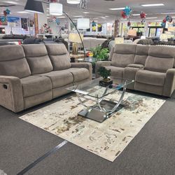 Brown Microfiber Sofa Loveseat Set For Sale (available In Gray Too) Brand New And In Box Furniture 