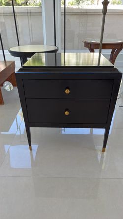 Hickory Night Stand - black - solid wood