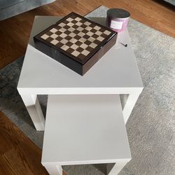 IKEA coffee tables and game 