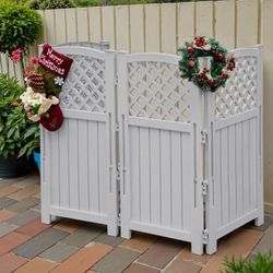 New Outdoor Privacy Fence Screen, Lattice Mesh, Exterior Screen Enclosure, Balcony Panels, Wall Air Conditioner, Dumpster Fence, Pool Equipment Enclos