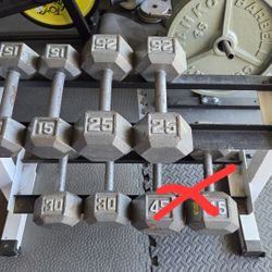 Dumbbells Storage Rack 15lbs 25lbs 30s  Dumbbells Set Weightlift Workout Weight Exercise Dumbells 