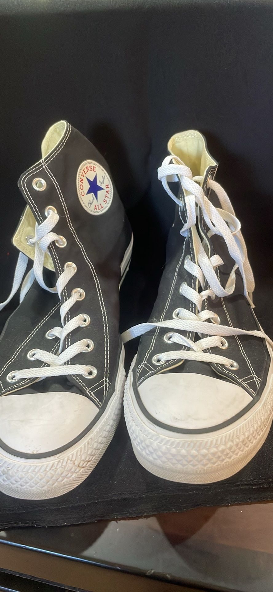 Converse All star Black Chucks Size 12