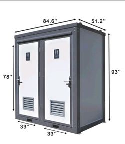Double portable restroom