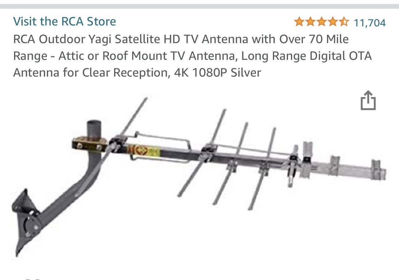 RCA Outdoor Yagi Satellite HD TV Antenna