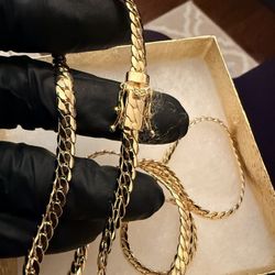 Miami Cuban link chain necklace-14K Gold Filled