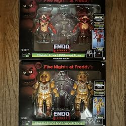 New Five Nights At Freddy's FNAF Jazwares Chica & Foxy Endo Series Action Figures