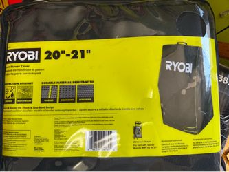 RYOBI Weatherproof UV Resistant Cover for 20” - 21" Walk Behind Lawn Mowers