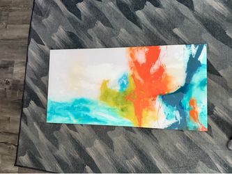 Large tempered glass art piece