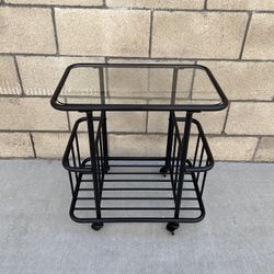 NEW Black Williston Rolling Bar Storage Cart **New in box** **FIRM PRICE**