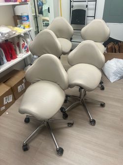 2 ergonomic office chairs- beige