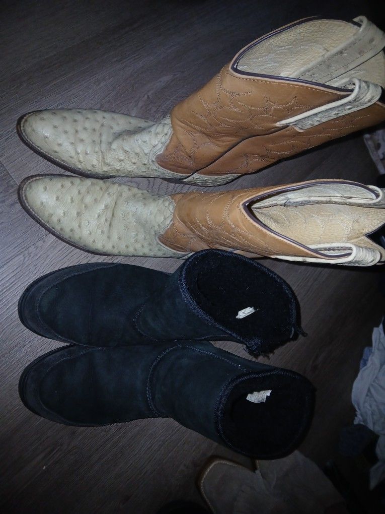 Women's ugg boot and cowgirl boots sz 8 $60