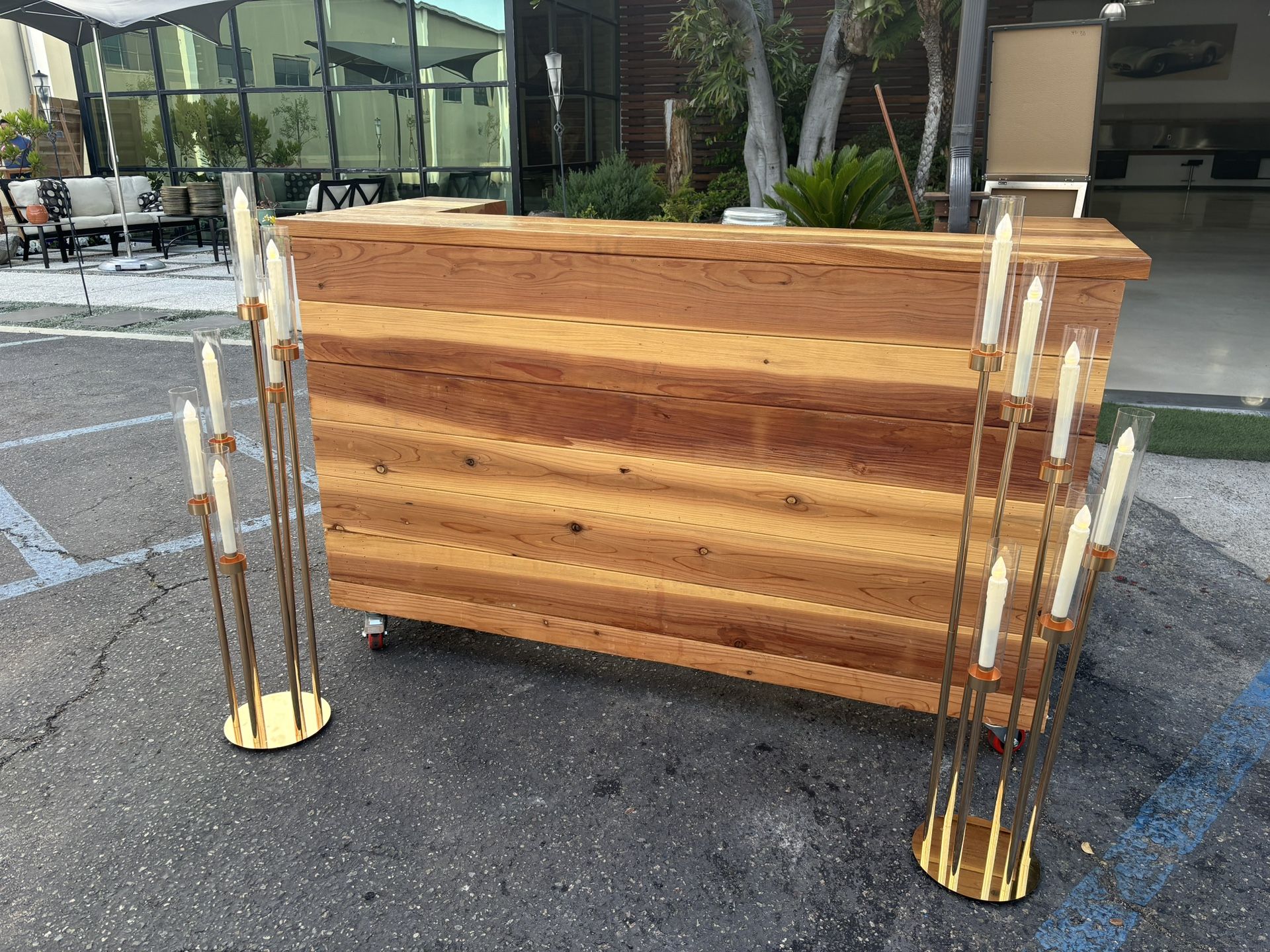 Wooden Bar On Wheels (includes Brakes)