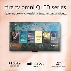 Amazon Fire TV 65" Omni QLED Series 4K UHD smart TV, Dolby Vision IQ, Fire TV Ambient Experience, local dimming, hands-free with Alexa