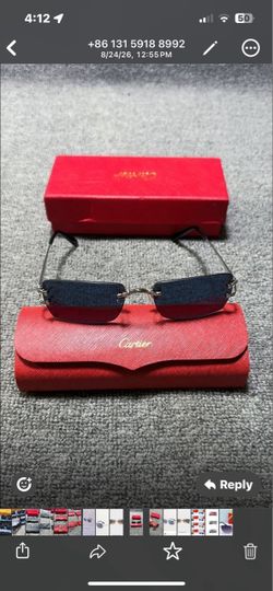 Cartier Rimless Sunglasses with Case