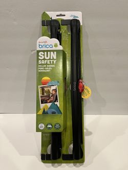 Brand New-Munchkin brica Sun Safety Roller Shades, Heat Alert, Black, 2 Count (Pack of 1)