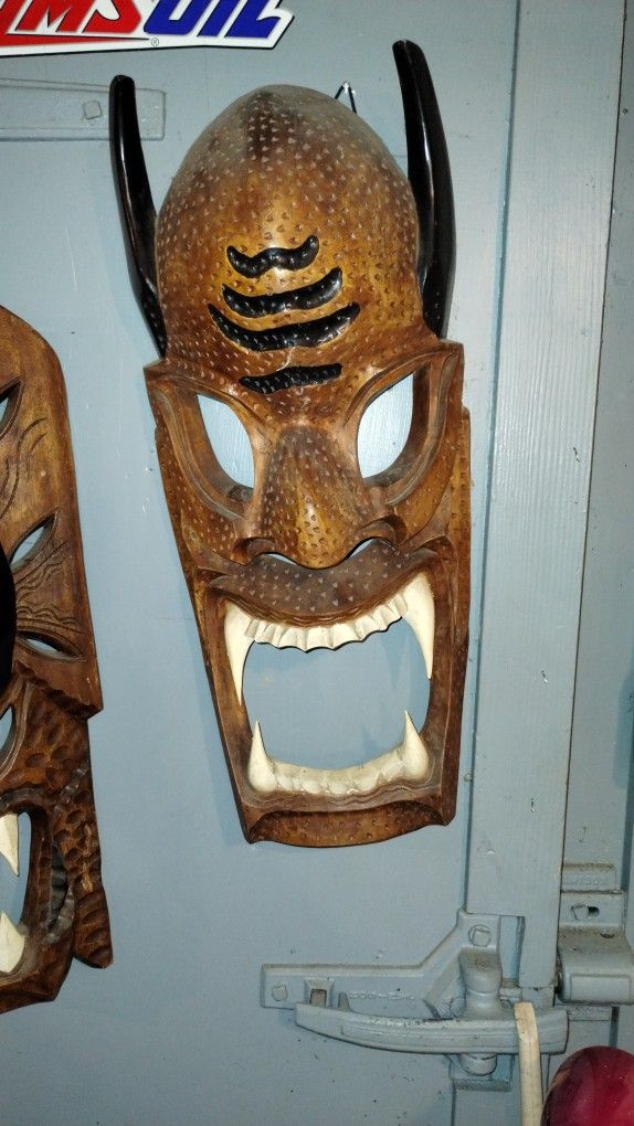 Two Vintage Tribal Mask