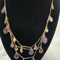 Gold With Purple Chain