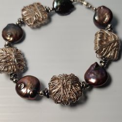 Sterling Silver Bracelet With Stone