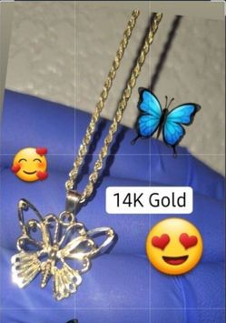 GOLD BUTTERFLY NECKLACE