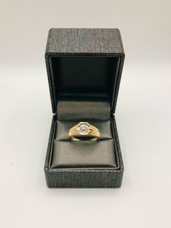 10k MENS RING WITH NATURAL DIAMOND