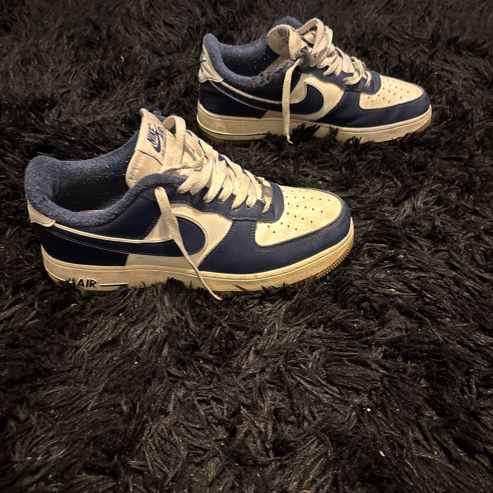 Nike Air Force 1 '07 LV8 Dark Blue And White Size 9 Men’s