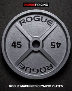 Rogue Machined Plates (500 lbs) + Rogue Rolling Plate Tree