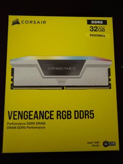 New Sealed DDR5 32GB 6000 MHz Corsair Vengeance RGB