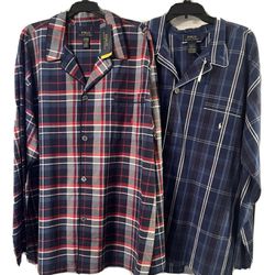 2 New XL Polo Ralph Lauren Sleepwear Shirts Unisex 