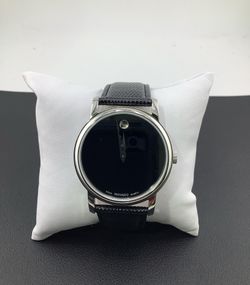 Movado Swiss Quartz Watch With Genuine Leather Band