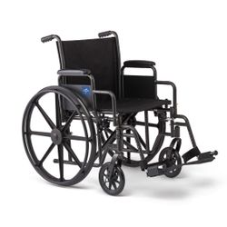 Medline Comfortable Folding Wheelchair 