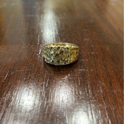 10k golden nugget ring 