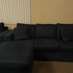 Blue Sofa Family Size