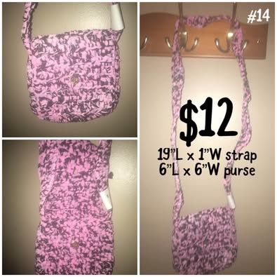 Pink Patterned Crocheted Purse #14