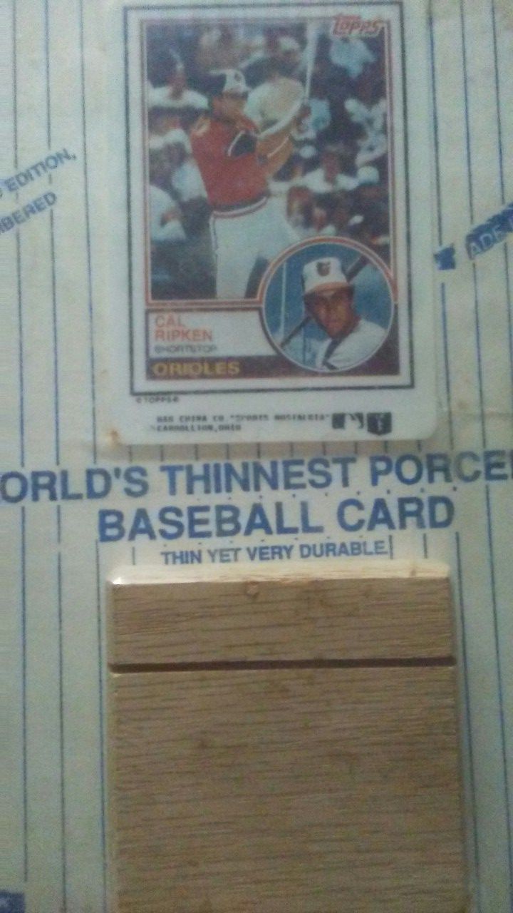 RARE PORCELAIN Topps Baseball Card . Serial numbered and comes with its own stand