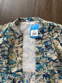 Columbia PFG Tropical Print Button-Up Shirt