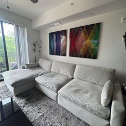 Ashley Sophie Sectional Sofa - Light Gray 
