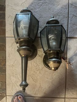 Used outside light fixtures.