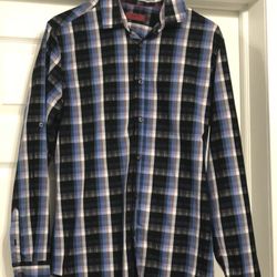 Men’s Alfani Slim Fit Button Up Dress Shirt Size Small